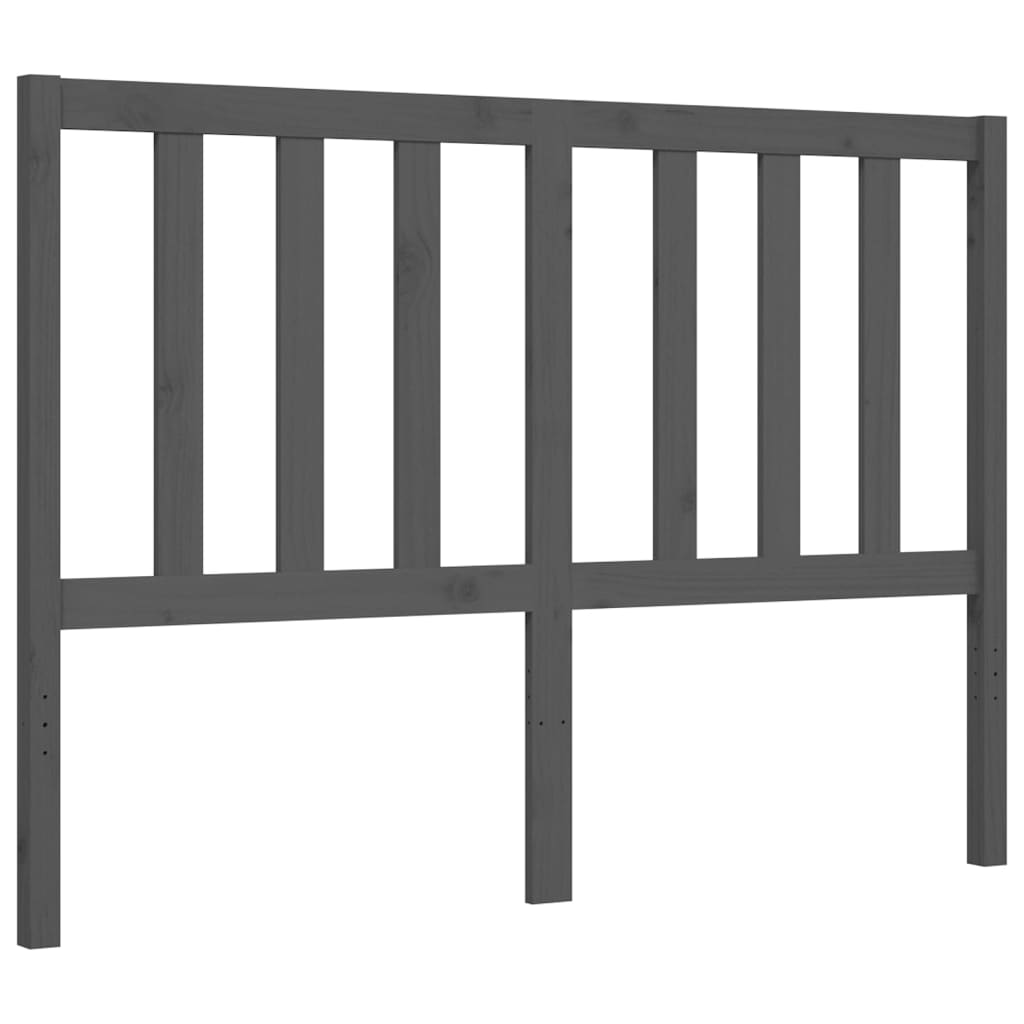 Bedframe met hoofdbord massief hout grijs Bedden & bedframes | Creëer jouw Trendy Thuis | Gratis bezorgd & Retour | Trendy.nl