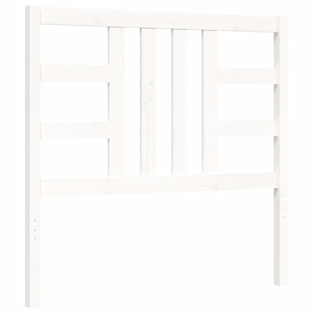 Bedframe met hoofdbord massief hout wit 90x200 cm Bedden & bedframes | Creëer jouw Trendy Thuis | Gratis bezorgd & Retour | Trendy.nl