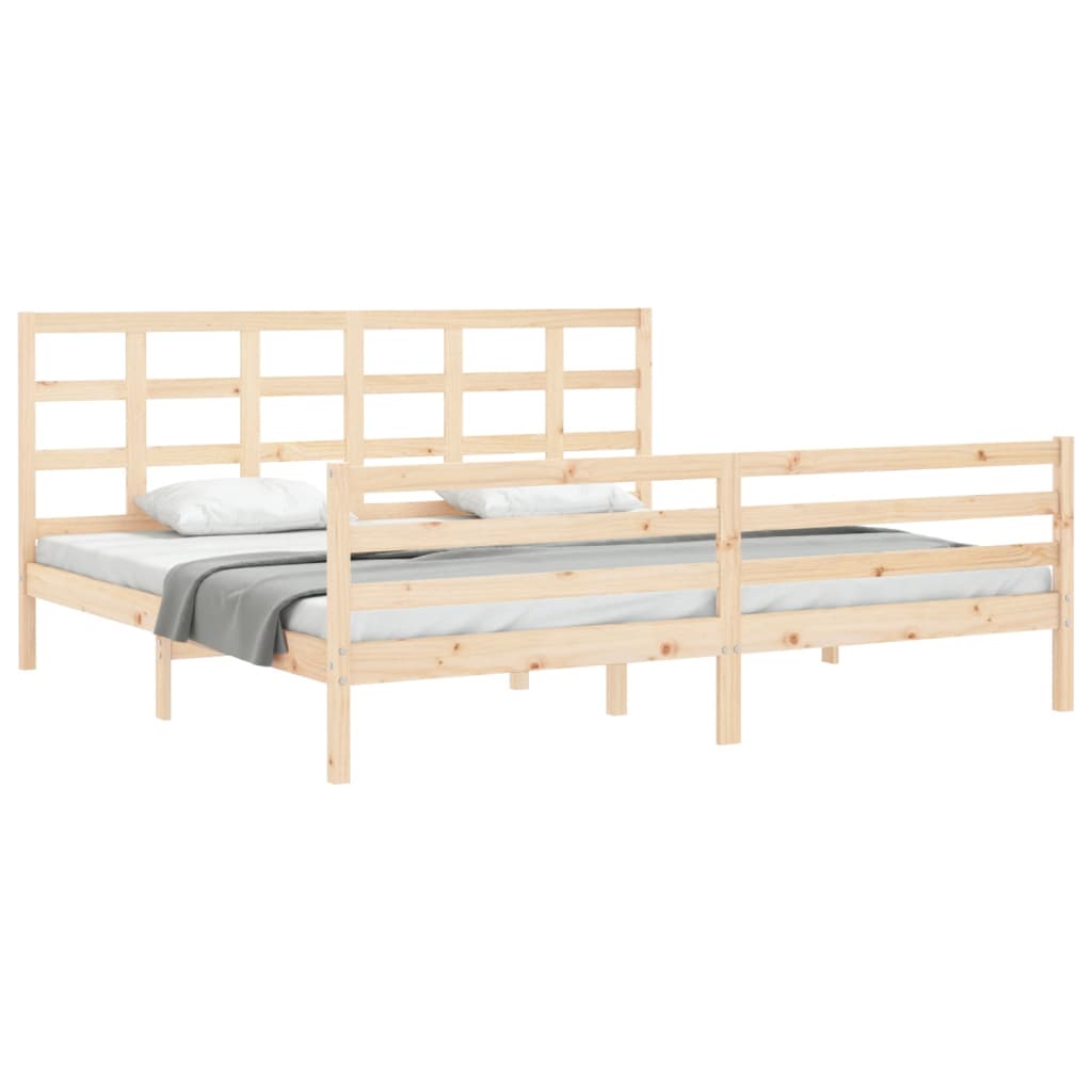 Bedframe met hoofdbord massief hout Bedden & bedframes | Creëer jouw Trendy Thuis | Gratis bezorgd & Retour | Trendy.nl