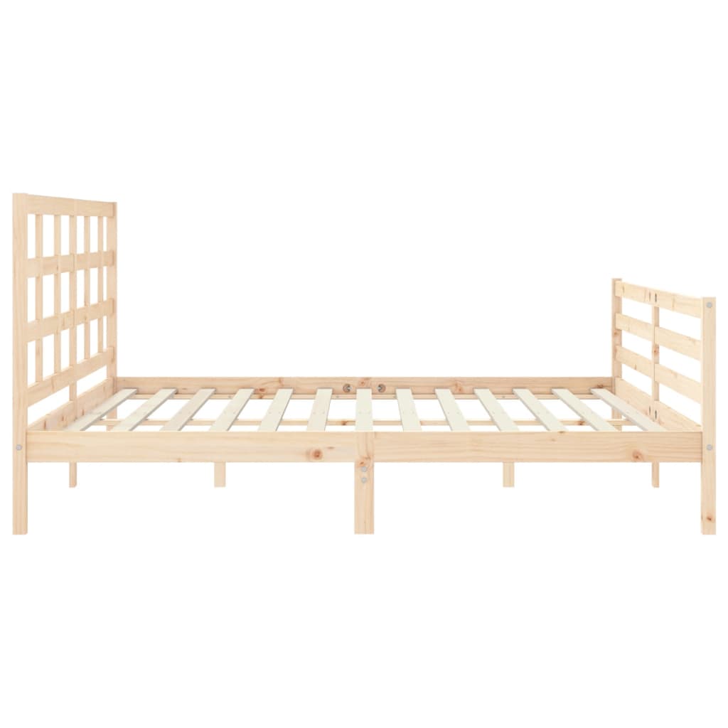 Bedframe met hoofdbord massief hout Bedden & bedframes | Creëer jouw Trendy Thuis | Gratis bezorgd & Retour | Trendy.nl