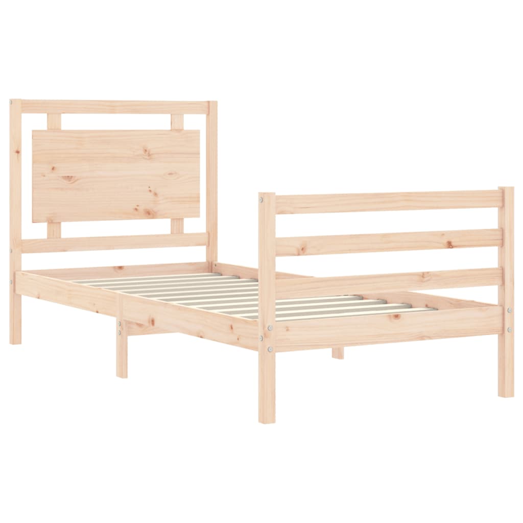 Bedframe met hoofdbord massief hout Bedden & bedframes | Creëer jouw Trendy Thuis | Gratis bezorgd & Retour | Trendy.nl