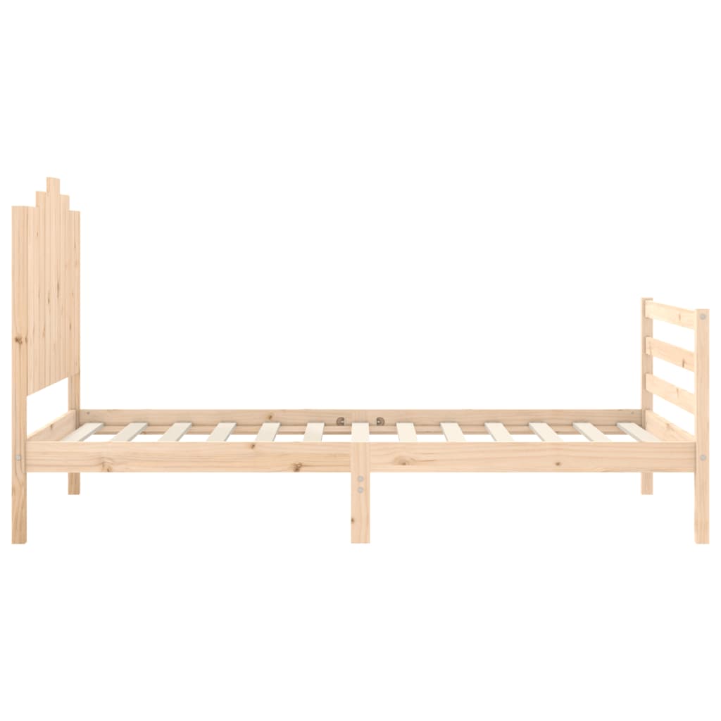 Bedframe met hoofdbord massief hout 100x200 cm Bedden & bedframes | Creëer jouw Trendy Thuis | Gratis bezorgd & Retour | Trendy.nl