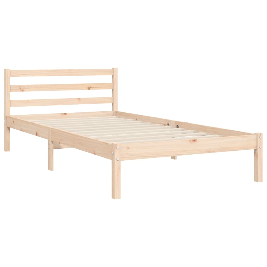 Bedframe met hoofdbord massief hout 100x200 cm Bedden & bedframes | Creëer jouw Trendy Thuis | Gratis bezorgd & Retour | Trendy.nl