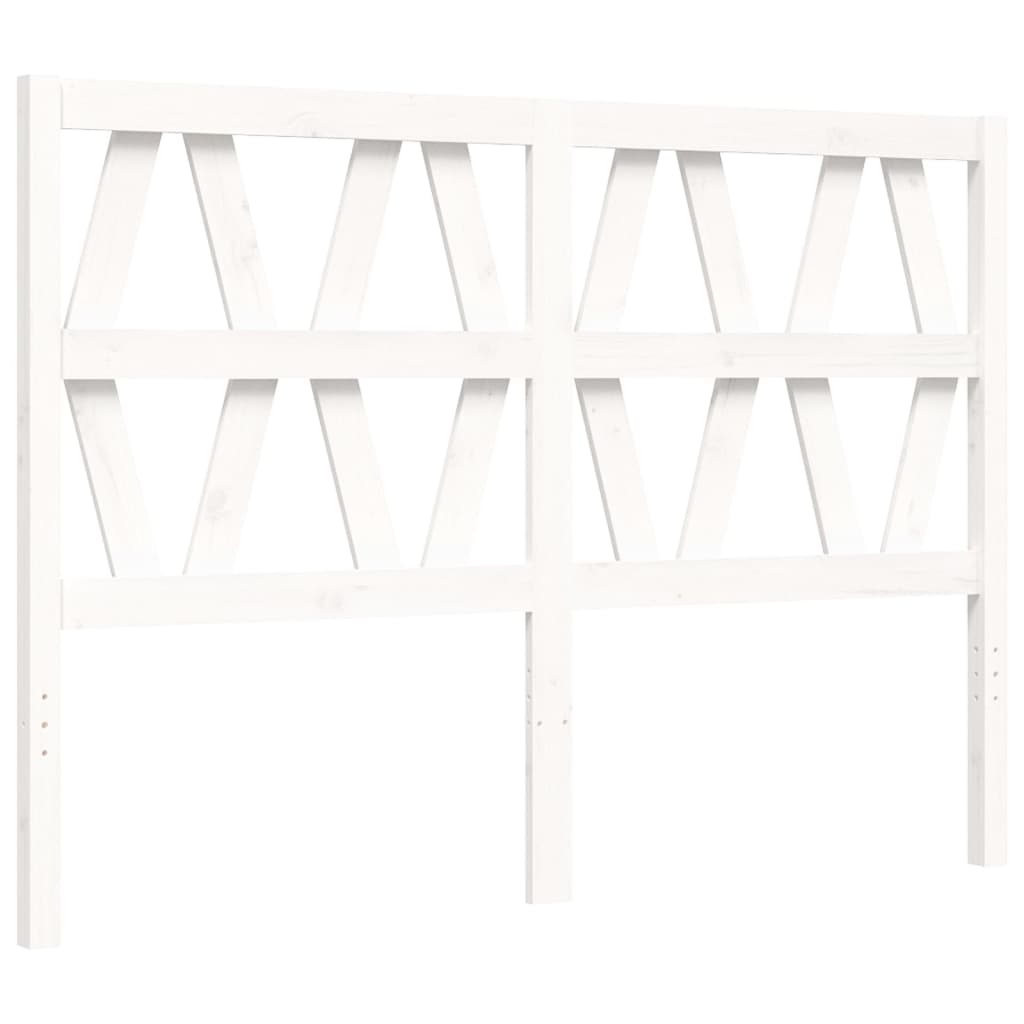 Bedframe met hoofdbord massief hout wit Bedden & bedframes | Creëer jouw Trendy Thuis | Gratis bezorgd & Retour | Trendy.nl