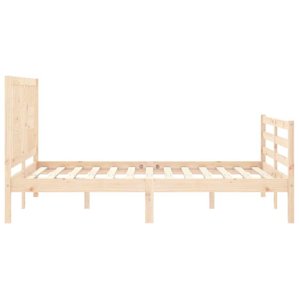 Bedframe met hoofdbord massief hout 100x200 cm Bedden & bedframes | Creëer jouw Trendy Thuis | Gratis bezorgd & Retour | Trendy.nl