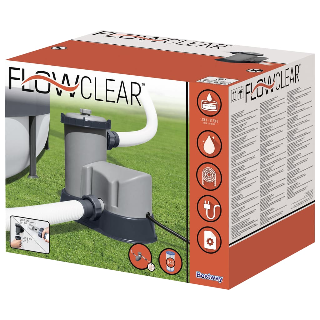 Bestway Flowclear Zwembadfilterpomp 5678 l/u Zwembad- & spafilters | Creëer jouw Trendy Thuis | Gratis bezorgd & Retour | Trendy.nl