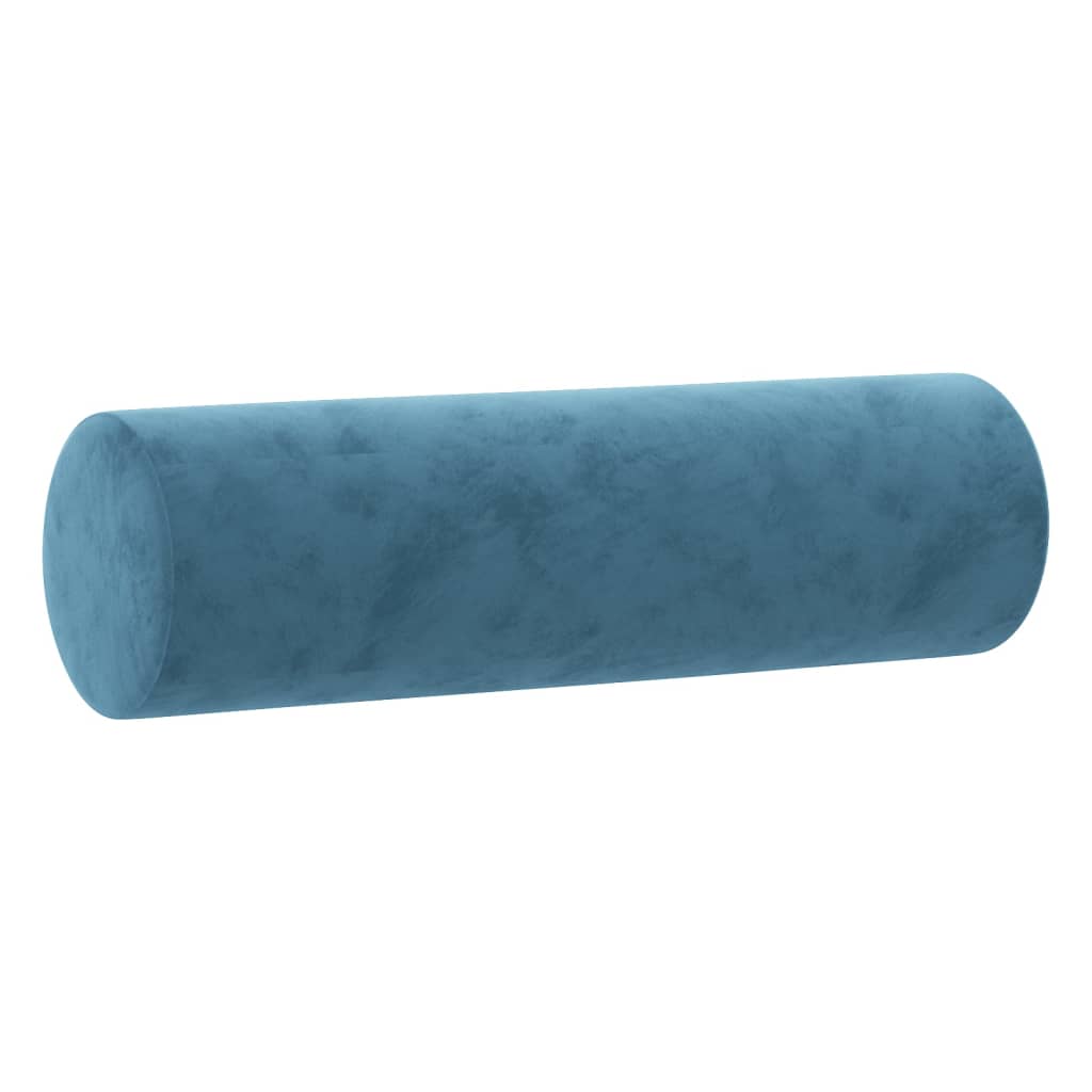 Tweezitsbank met sierkussens 140 cm fluweel blauw