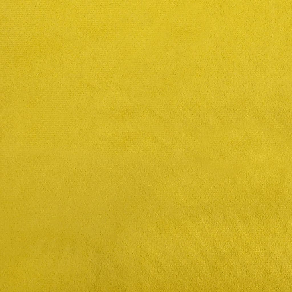 Driezitsbank met sierkussens 180 cm fluweel geel