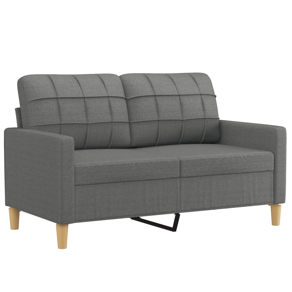 3-delige Loungeset met kussens stof donkergrijs Banken | Creëer jouw Trendy Thuis | Gratis bezorgd & Retour | Trendy.nl