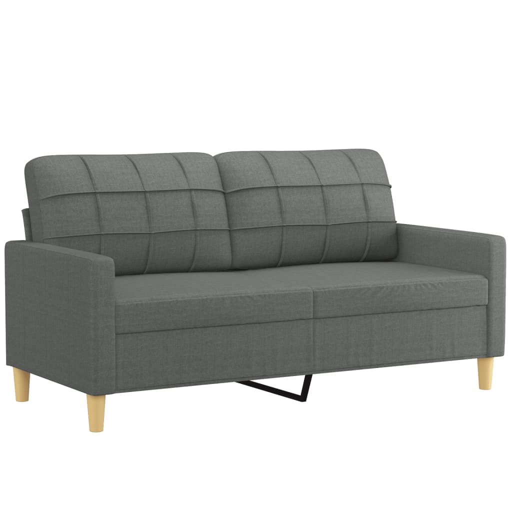 2-delige Loungeset met kussens stof donkergrijs Banken | Creëer jouw Trendy Thuis | Gratis bezorgd & Retour | Trendy.nl