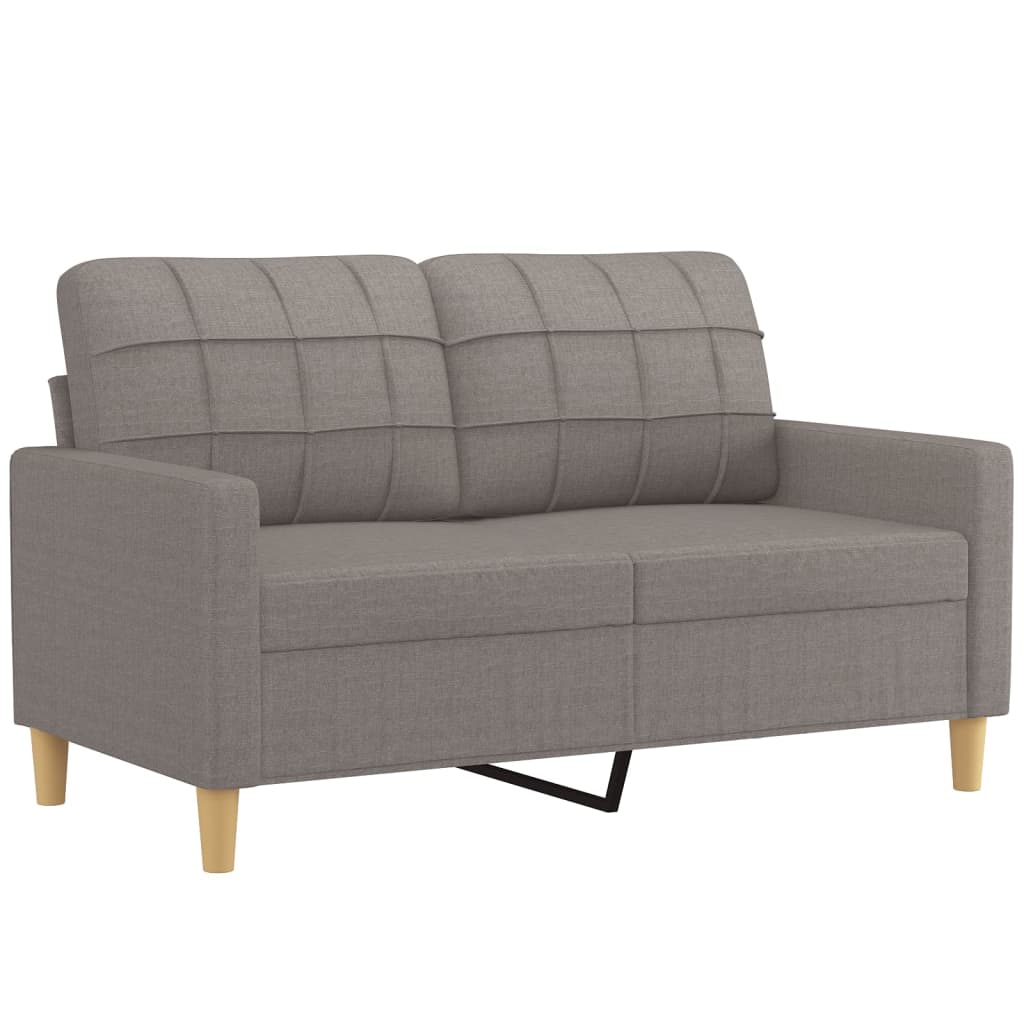 3-delige Loungeset met kussens stof taupe