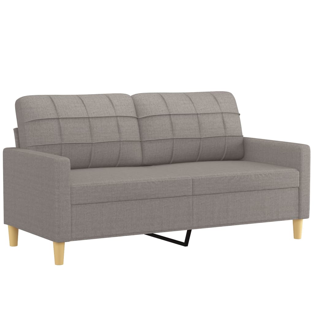 3-delige Loungeset met kussens stof taupe