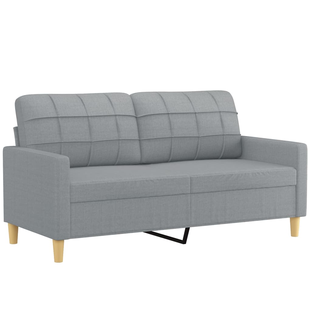 2-delige Loungeset met kussens stof lichtgrijs Banken | Creëer jouw Trendy Thuis | Gratis bezorgd & Retour | Trendy.nl