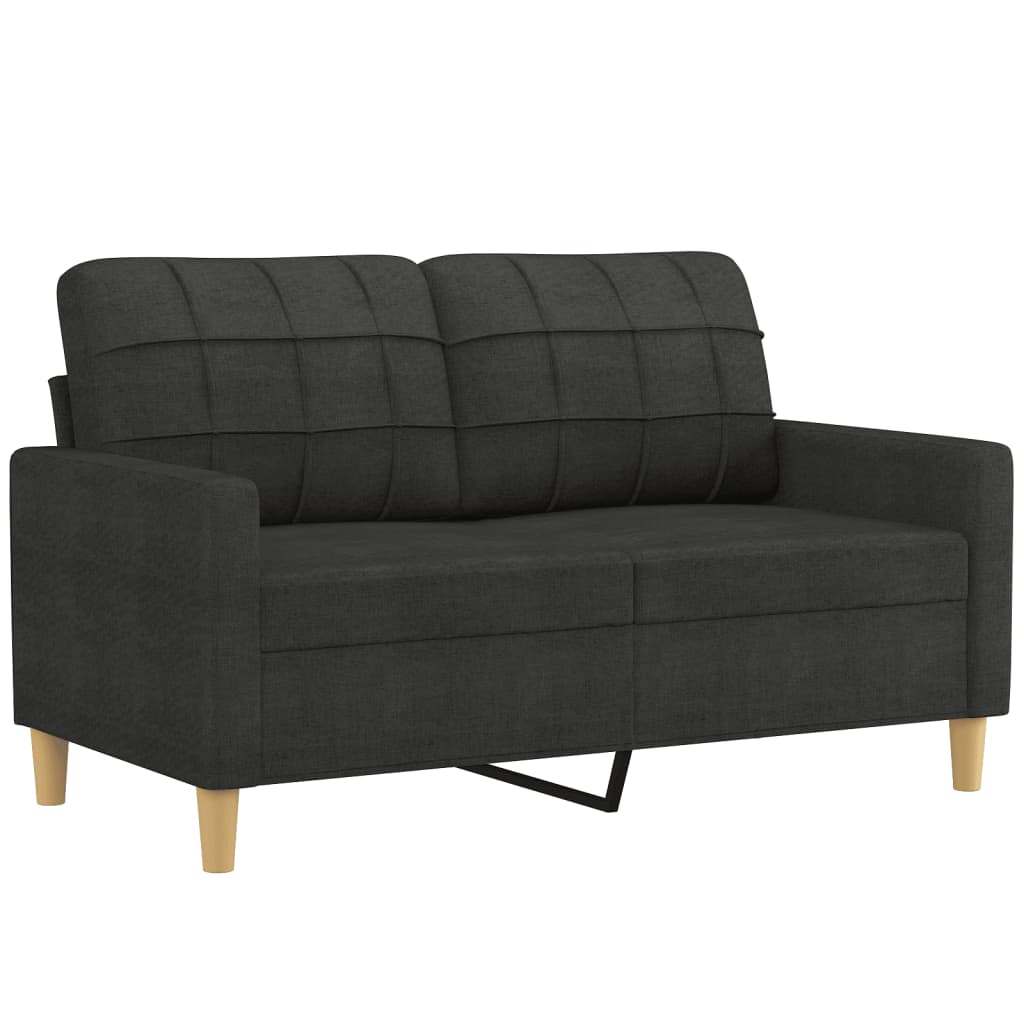 3-delige Loungeset met kussens stof zwart Banken | Creëer jouw Trendy Thuis | Gratis bezorgd & Retour | Trendy.nl