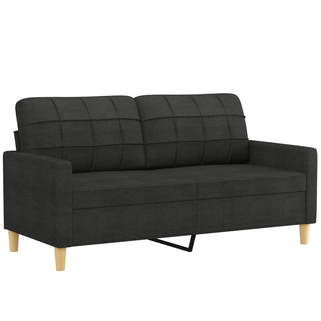 3-delige Loungeset met kussens stof zwart Banken | Creëer jouw Trendy Thuis | Gratis bezorgd & Retour | Trendy.nl