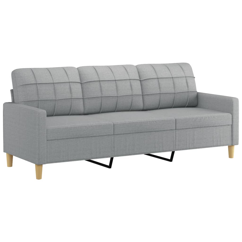 2-delige Loungeset met kussens stof lichtgrijs Banken | Creëer jouw Trendy Thuis | Gratis bezorgd & Retour | Trendy.nl