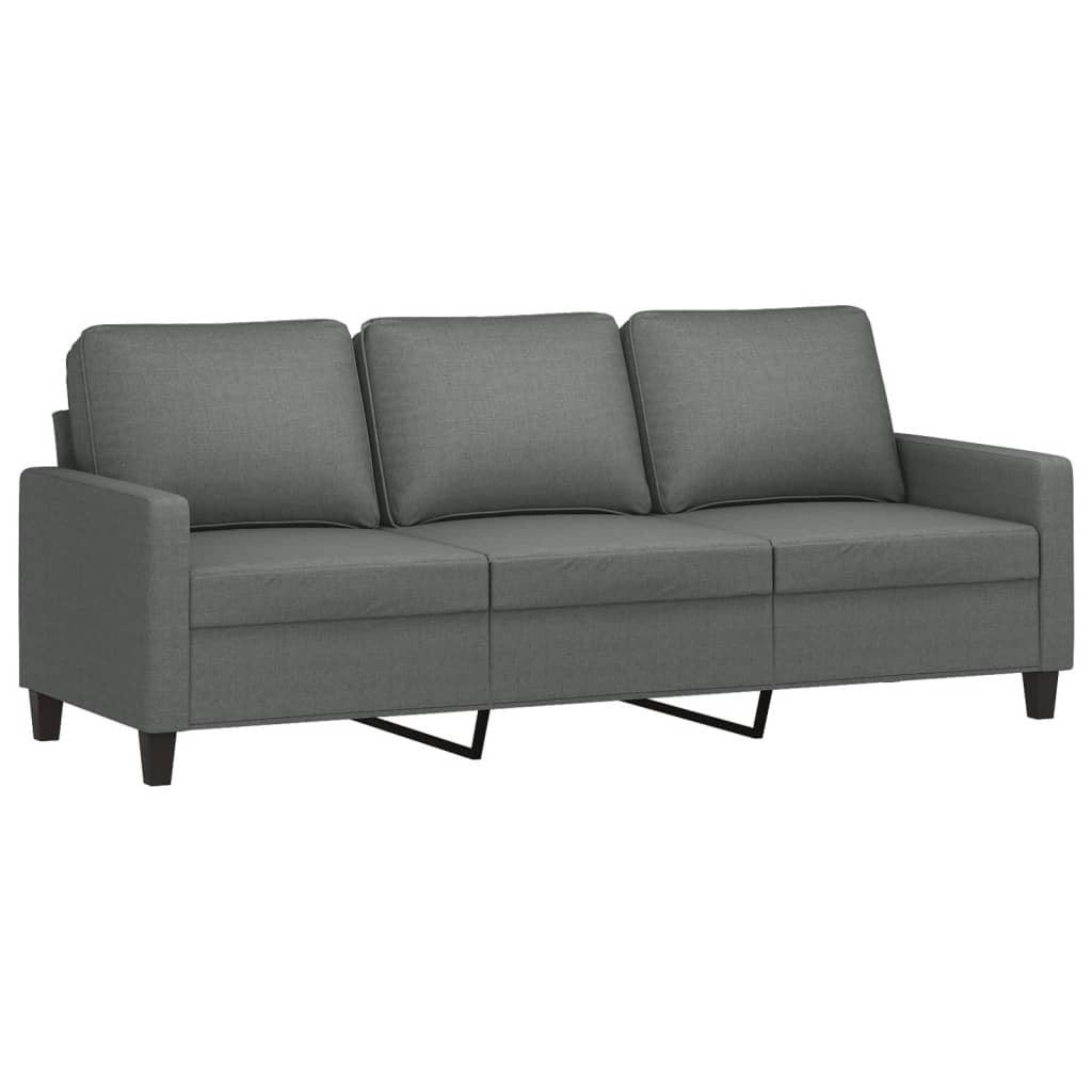 2-delige Loungeset met kussens stof donkergrijs Banken | Creëer jouw Trendy Thuis | Gratis bezorgd & Retour | Trendy.nl