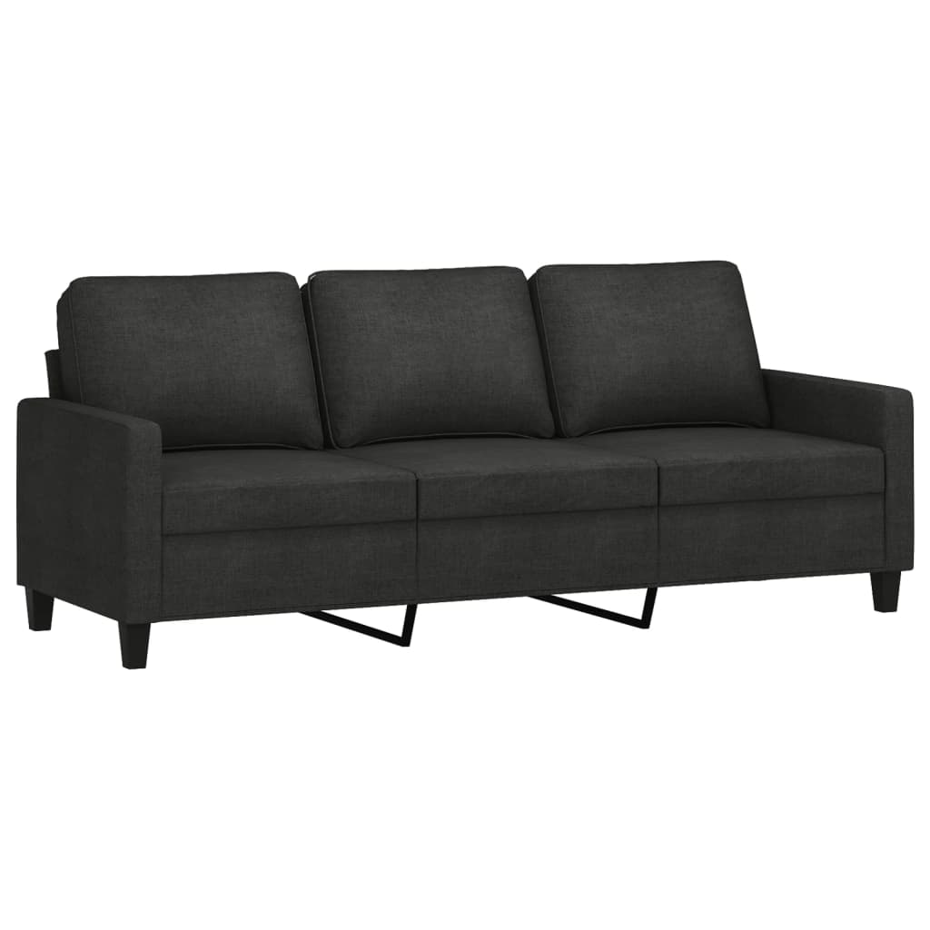 2-delige loungeset met kussens stof zwart Banken | Creëer jouw Trendy Thuis | Gratis bezorgd & Retour | Trendy.nl