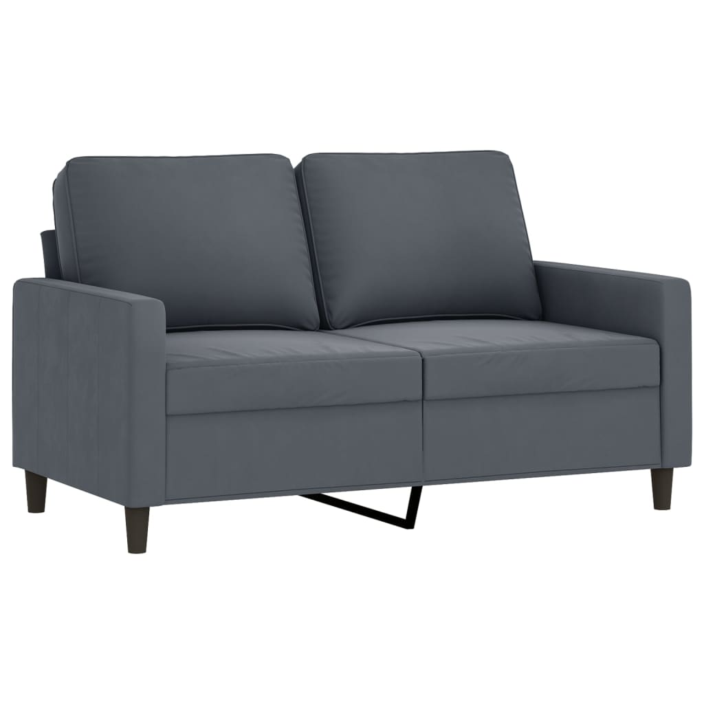 2-delige Loungeset met kussens fluweel donkergrijs Banken | Creëer jouw Trendy Thuis | Gratis bezorgd & Retour | Trendy.nl