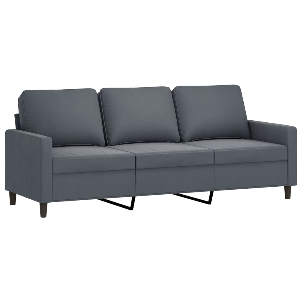 2-delige Loungeset met kussens fluweel donkergrijs Banken | Creëer jouw Trendy Thuis | Gratis bezorgd & Retour | Trendy.nl