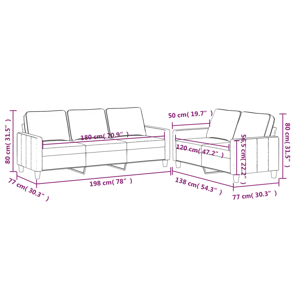 2-delige Loungeset met kussens fluweel donkergroen Banken | Creëer jouw Trendy Thuis | Gratis bezorgd & Retour | Trendy.nl