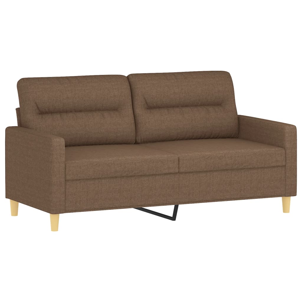 2-delige Loungeset met kussens stof bruin Banken | Creëer jouw Trendy Thuis | Gratis bezorgd & Retour | Trendy.nl