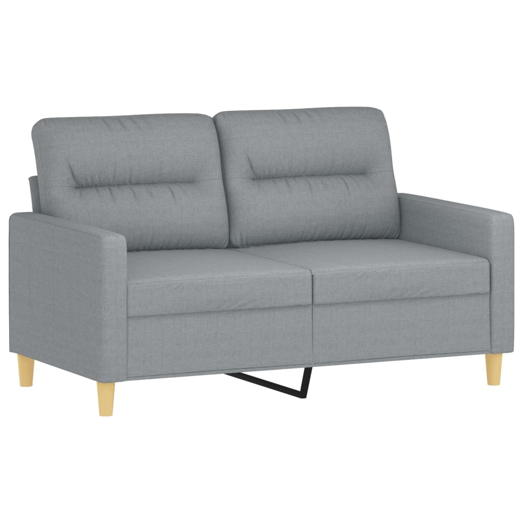 2-delige Loungeset met kussens stof lichtgrijs Banken | Creëer jouw Trendy Thuis | Gratis bezorgd & Retour | Trendy.nl