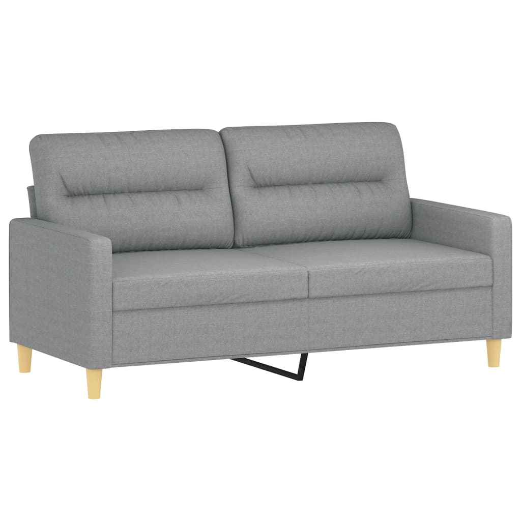 2-delige Loungeset met kussens stof lichtgrijs Banken | Creëer jouw Trendy Thuis | Gratis bezorgd & Retour | Trendy.nl