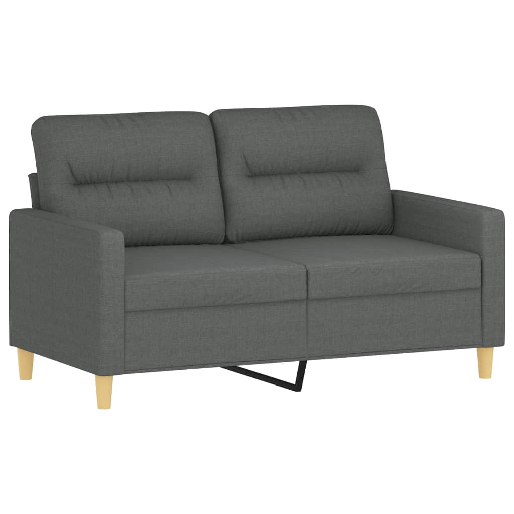 2-delige Loungeset met kussens stof donkergrijs Banken | Creëer jouw Trendy Thuis | Gratis bezorgd & Retour | Trendy.nl