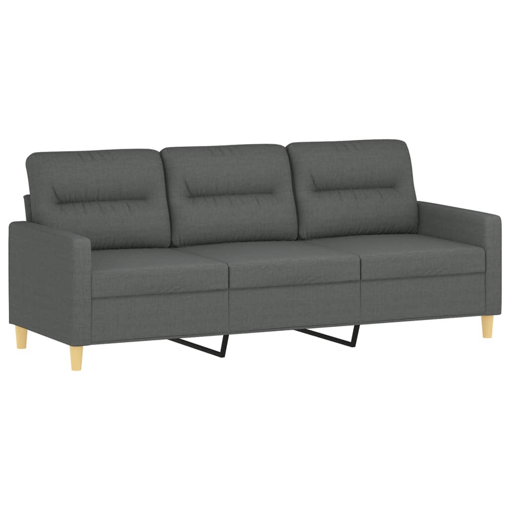 2-delige Loungeset met kussens stof donkergrijs Banken | Creëer jouw Trendy Thuis | Gratis bezorgd & Retour | Trendy.nl