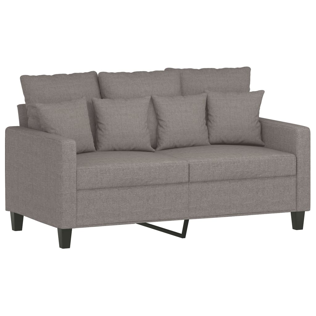 3-delige Loungeset met kussens stof taupe