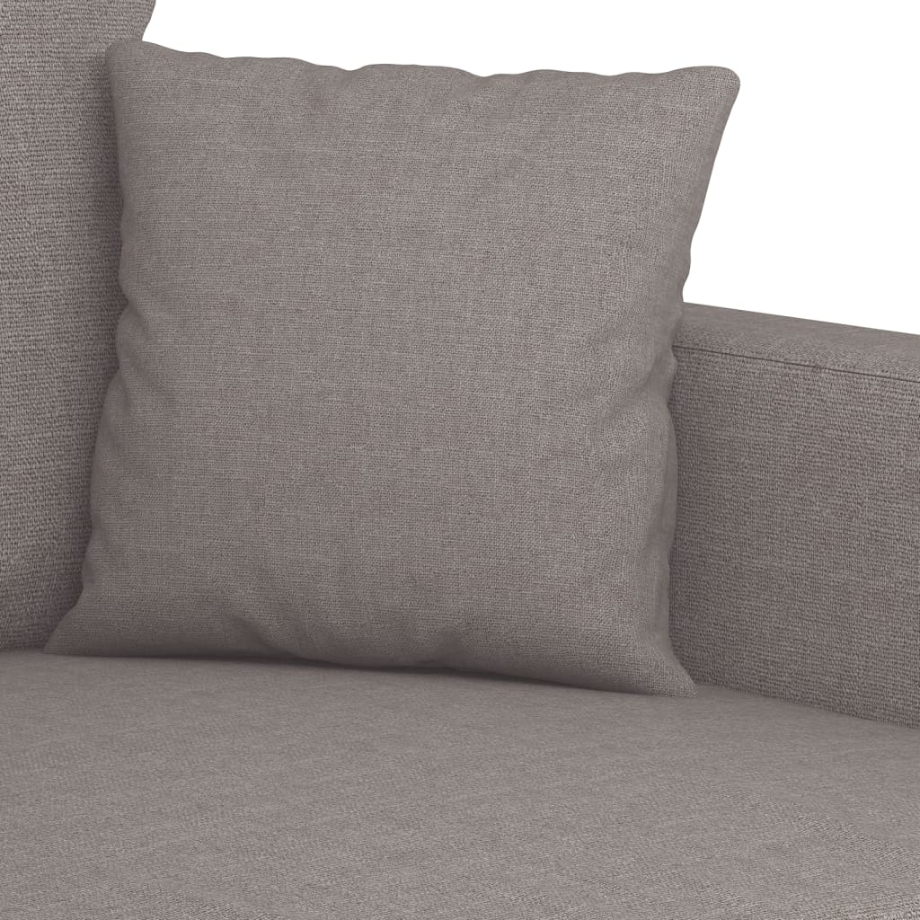 3-delige Loungeset met kussens stof taupe