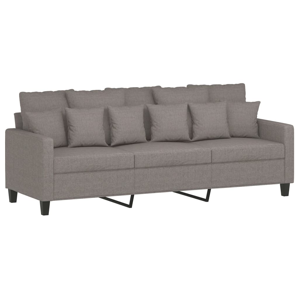 2-delige Loungeset met kussens stof taupe