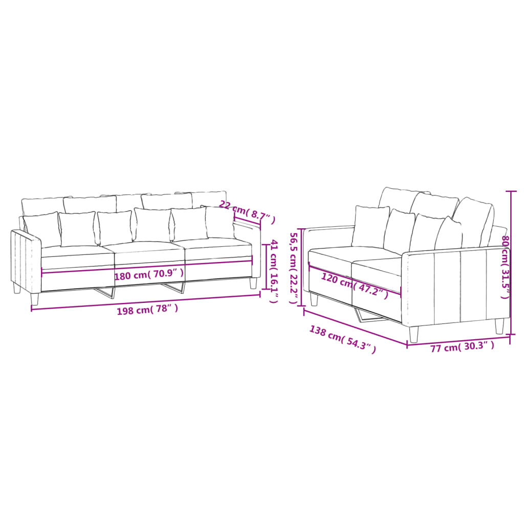 2-delige Loungeset met kussens fluweel zwart Banken | Creëer jouw Trendy Thuis | Gratis bezorgd & Retour | Trendy.nl