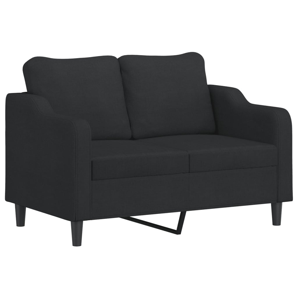 2-delige loungeset met kussens stof zwart Banken | Creëer jouw Trendy Thuis | Gratis bezorgd & Retour | Trendy.nl