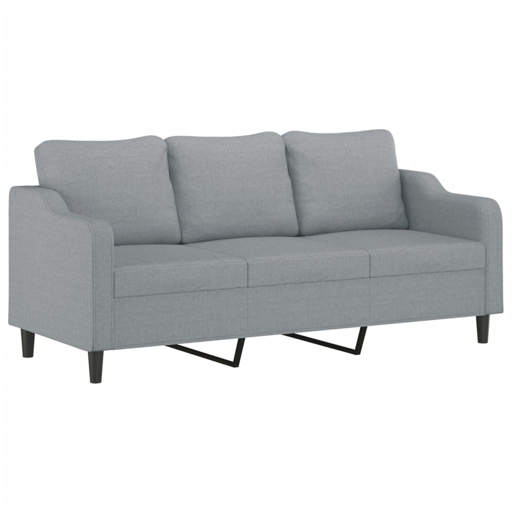 2-delige Loungeset met kussens stof lichtgrijs Banken | Creëer jouw Trendy Thuis | Gratis bezorgd & Retour | Trendy.nl