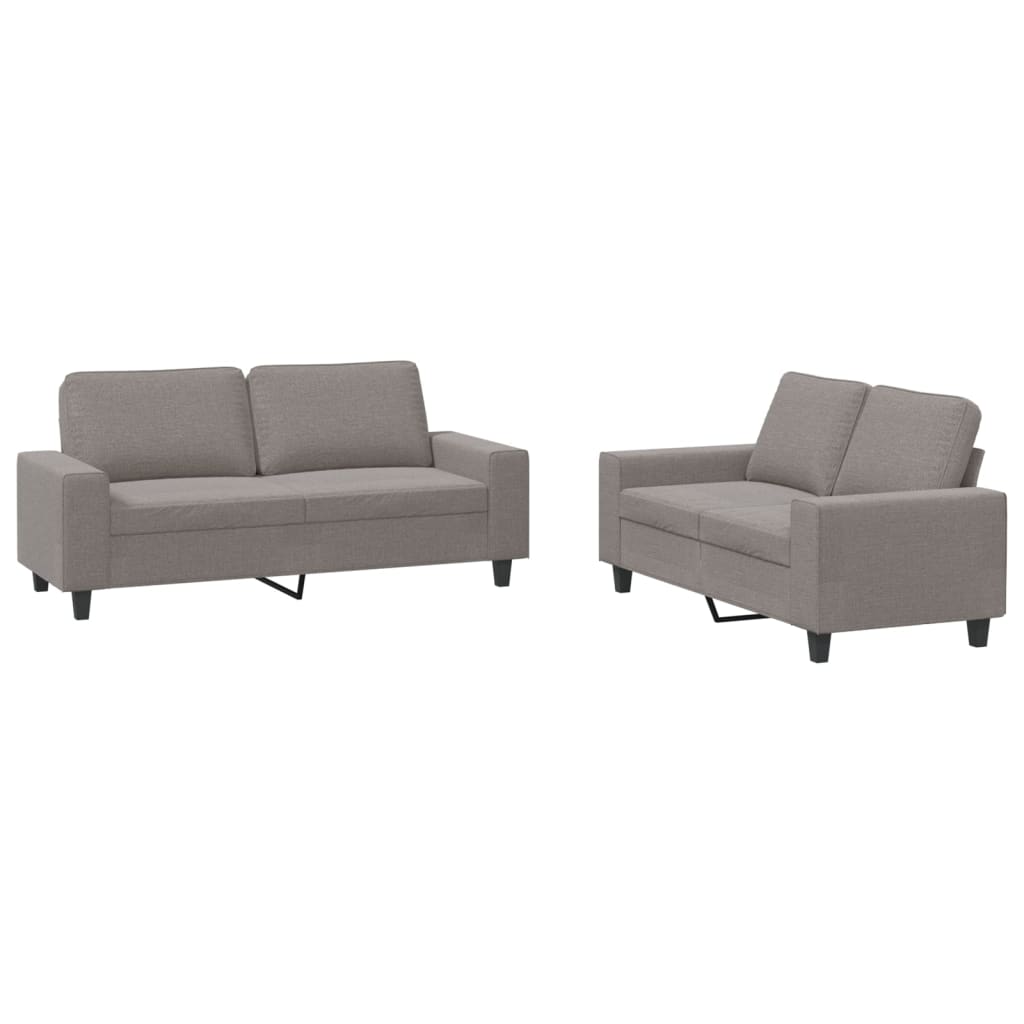 2-delige Loungeset stof taupe Banken | Creëer jouw Trendy Thuis | Gratis bezorgd & Retour | Trendy.nl