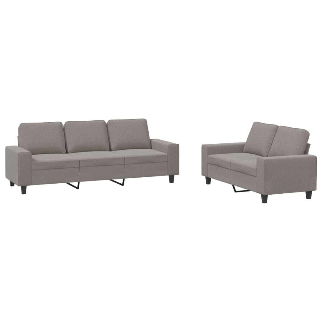 2-delige Loungeset stof taupe Banken | Creëer jouw Trendy Thuis | Gratis bezorgd & Retour | Trendy.nl