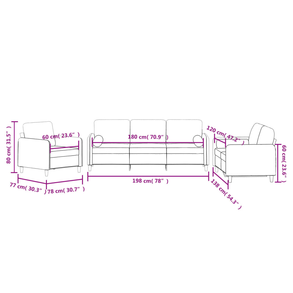 3-delige Loungeset met kussens fluweel donkergroen Banken | Creëer jouw Trendy Thuis | Gratis bezorgd & Retour | Trendy.nl