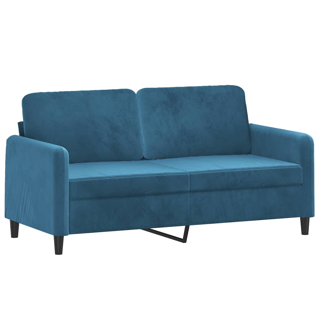 2-delige Loungeset fluweel blauw