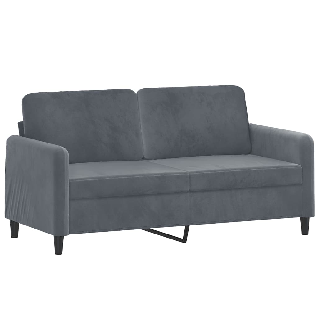 2-delige Loungeset met kussens fluweel donkergrijs Banken | Creëer jouw Trendy Thuis | Gratis bezorgd & Retour | Trendy.nl