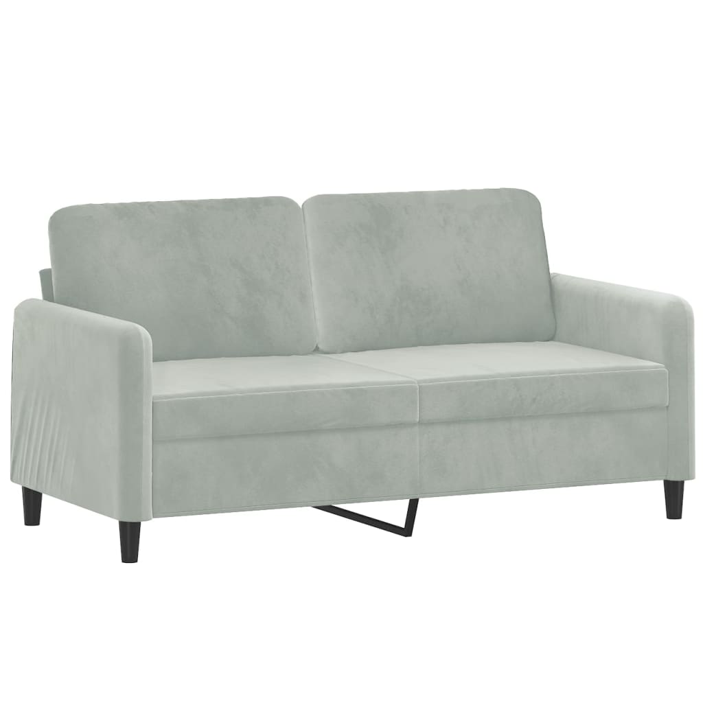 3-delige Loungeset met kussens fluweel lichtgrijs Banken | Creëer jouw Trendy Thuis | Gratis bezorgd & Retour | Trendy.nl