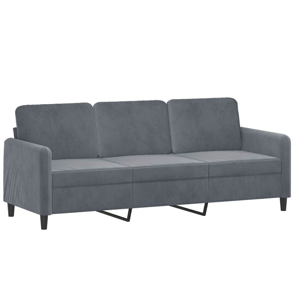 2-delige Loungeset met kussens fluweel donkergrijs Banken | Creëer jouw Trendy Thuis | Gratis bezorgd & Retour | Trendy.nl