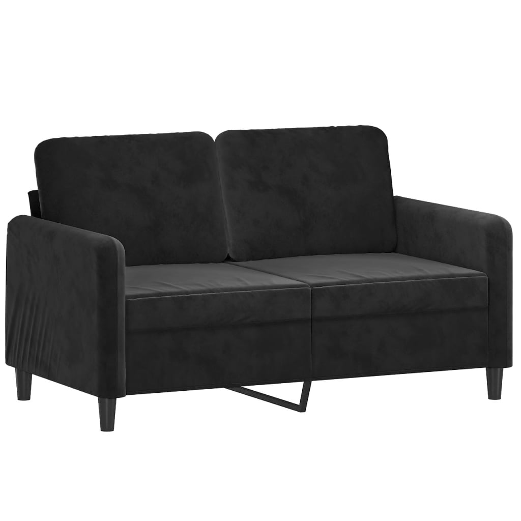 2-delige Loungeset met kussens fluweel zwart Banken | Creëer jouw Trendy Thuis | Gratis bezorgd & Retour | Trendy.nl