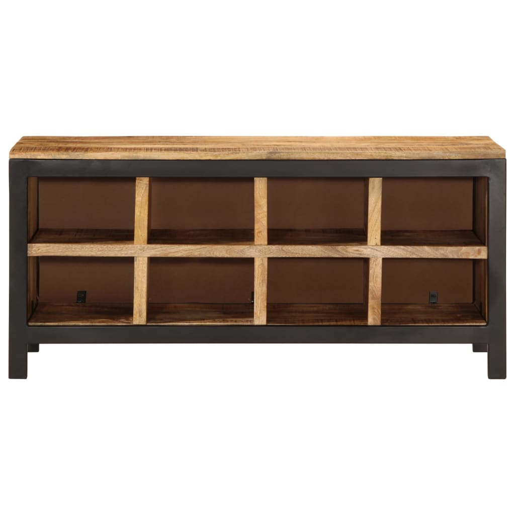 Schoenenbankje 110x35x51 cm massief mangohout Schoenenrekken | Creëer jouw Trendy Thuis | Gratis bezorgd & Retour | Trendy.nl