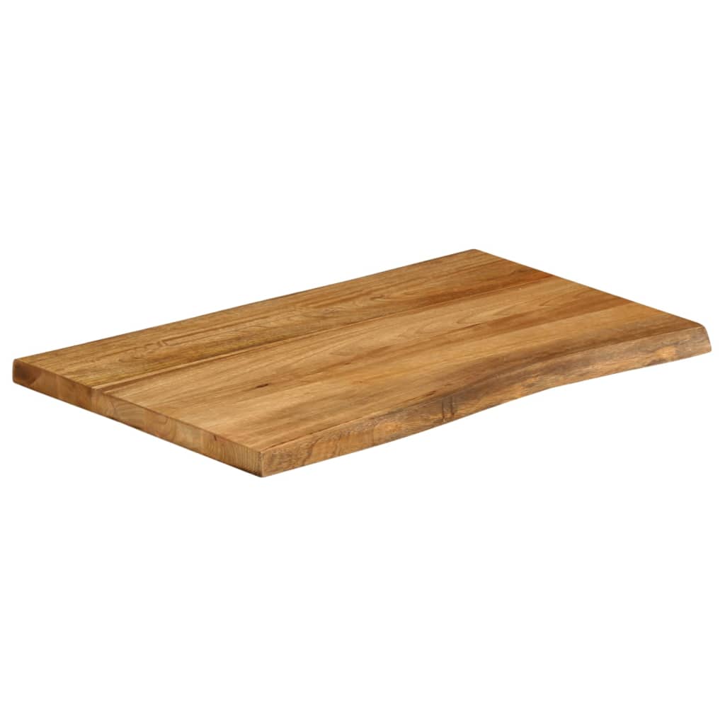 Tafelblad met natuurlijke rand 80x60x2,5 cm massief mangohout