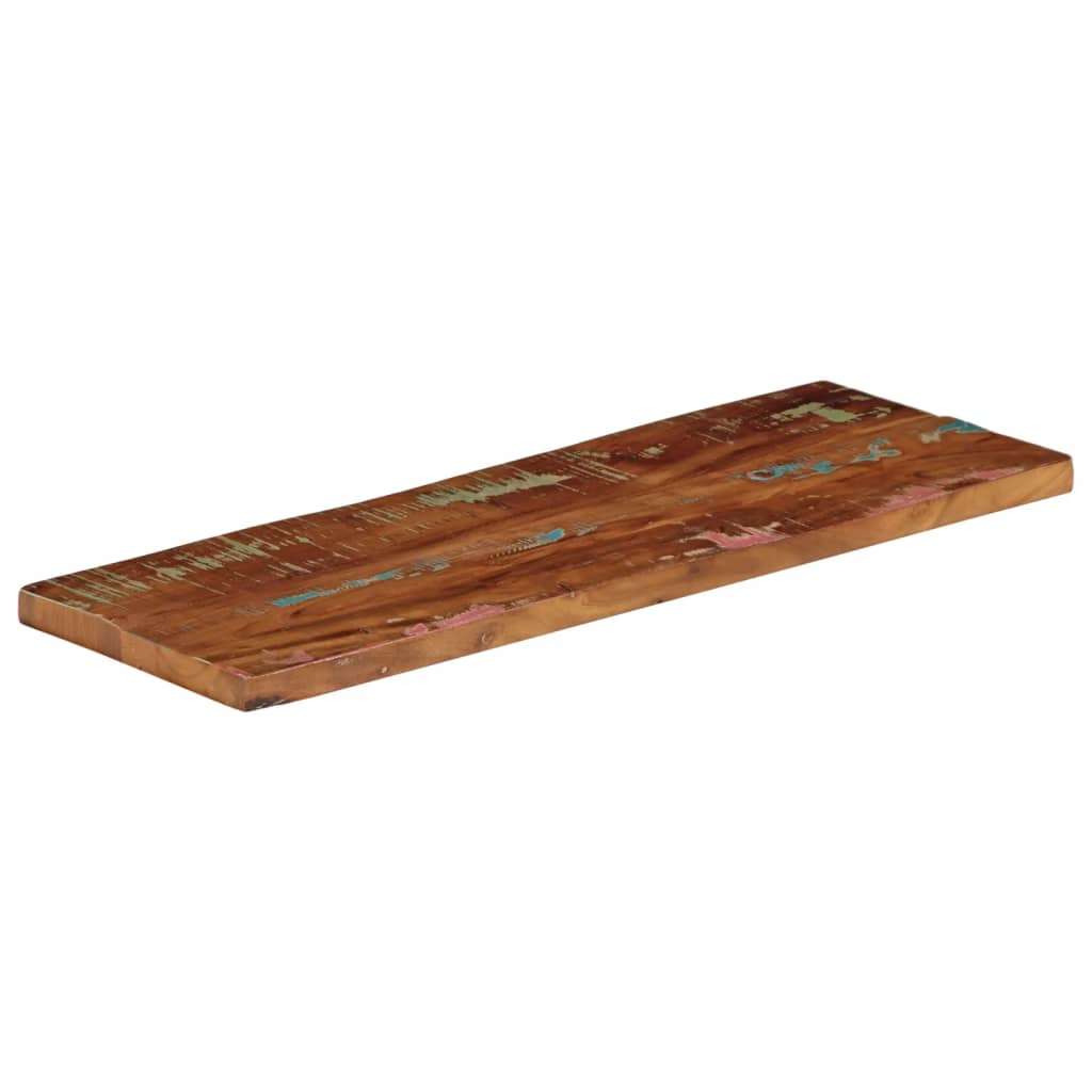 Tafelblad rechthoekig 90x20x3,8 cm massief gerecycled hout