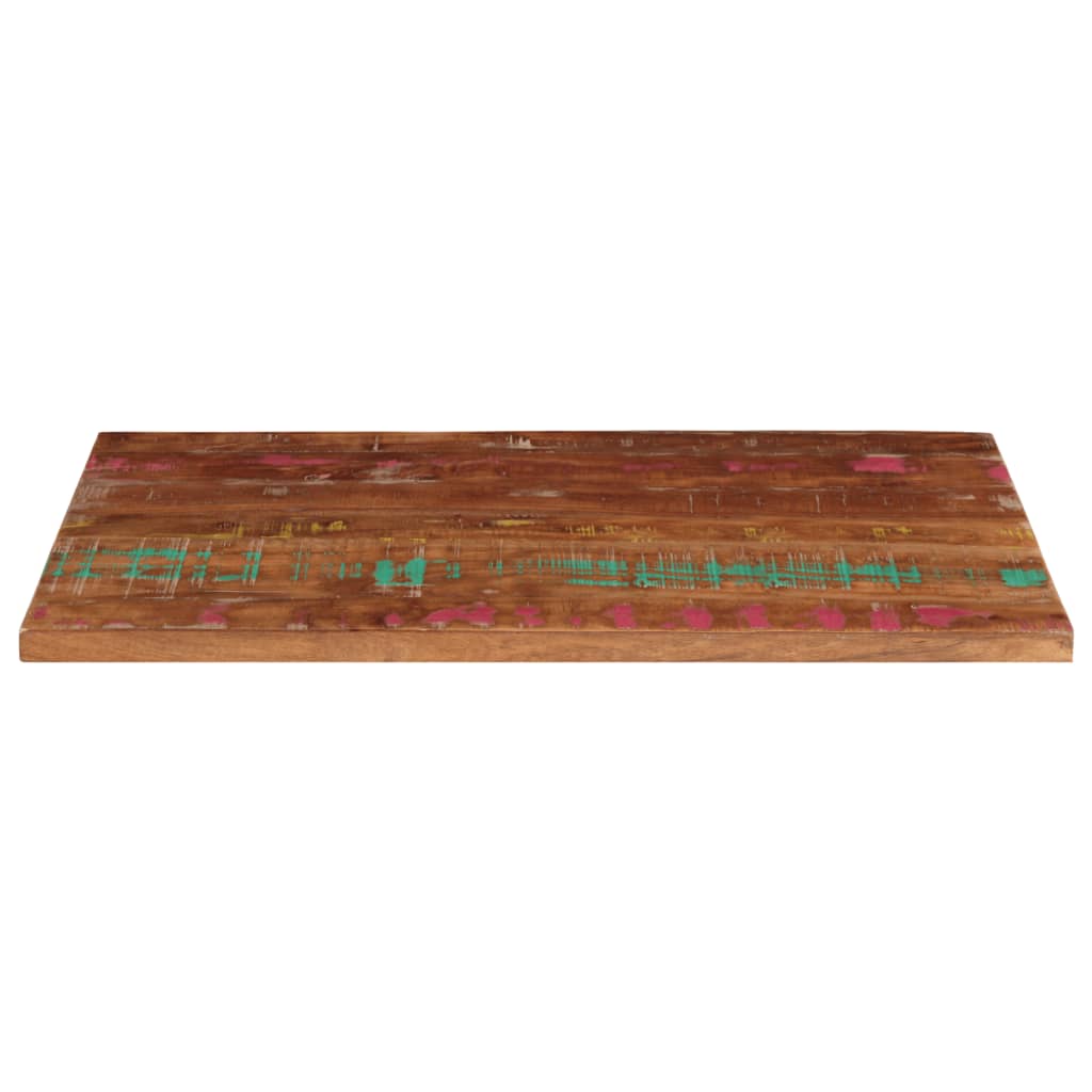 Tafelblad rechthoekig 110x60x3,8 cm massief gerecycled hout