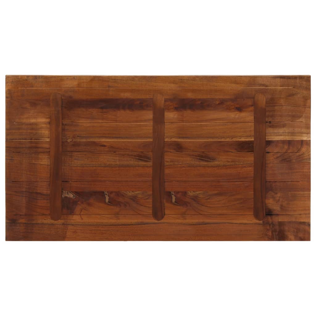 Tafelblad rechthoekig 110x60x3,8 cm massief gerecycled hout