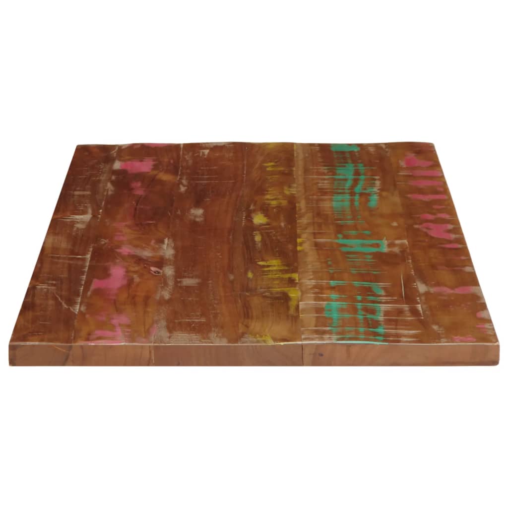 Tafelblad rechthoekig 90x70x3,8 cm massief gerecycled hout